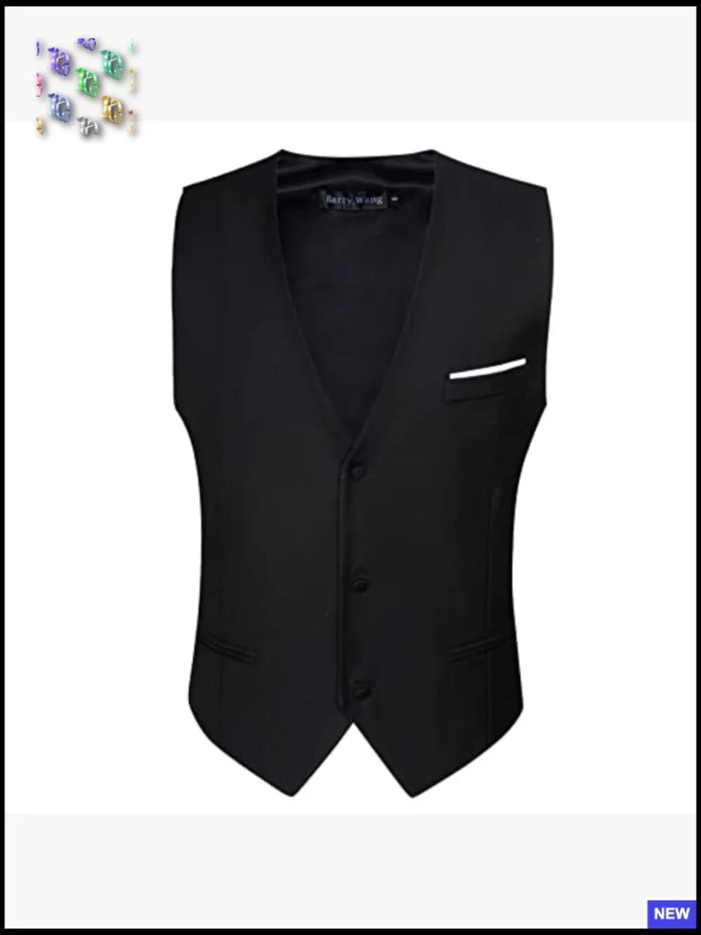 Slim Fit V-Neck Waistcoat Formal Business Tuxedo Vest Elegant Classic